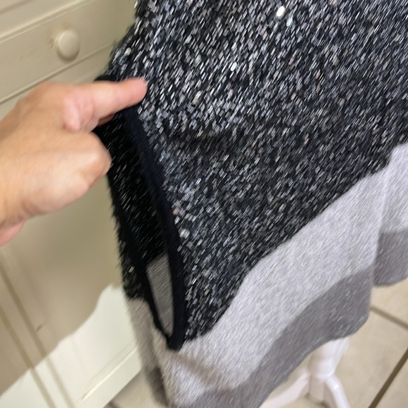CHICOS Colorblock Sparkle Cape Size L/XL - Picture 4 of 8